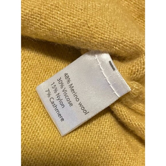 Benedetta B Italy Sweater Merino Wool Cashmere Blend Mustard Yellow Large L - Picture 4 of 5